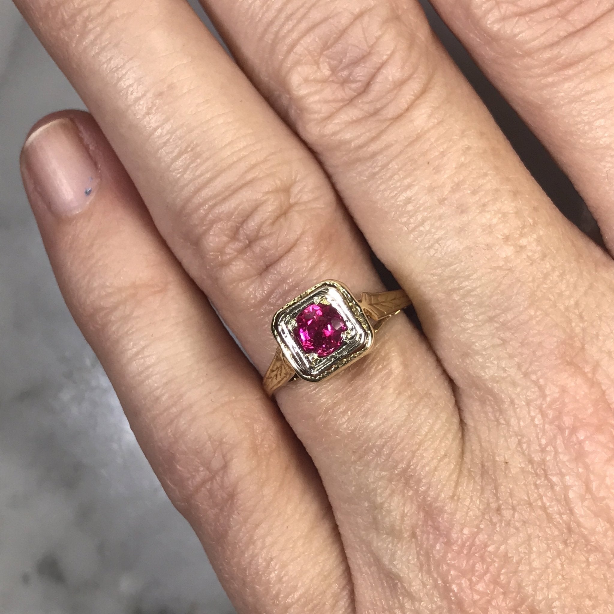 Antique Edwardian Ruby Diamond Cluster Ring 1.15ct Ruby With Cert – Antique  Jewellery Online